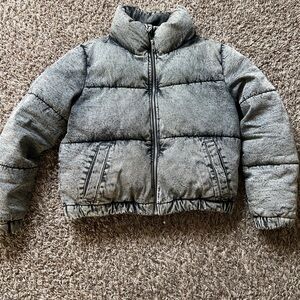 GARAGE Ashy black puffer coat